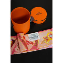 Load image into Gallery viewer, Hermes Funny Ice Cream Twilly Rose Poudre Corail Jaune