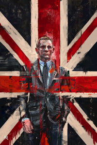Framed Sartorial Painting 007 James Bond Collection No.02, 16" X 24"