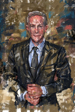 Load image into Gallery viewer, Framed Sartorial Painting No.164 David Zaritsky of The Bond Experience, 16&quot; X 24&quot;