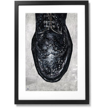 Load image into Gallery viewer, Framed Tricker&#39;s Ilkley Wingtip Brogue Print, 16&quot; X 24&quot;