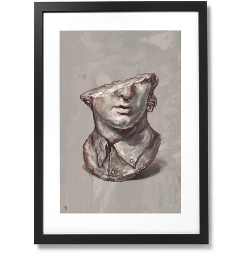 Framed Fragmentary Colossal Head of a Youth Print, 16