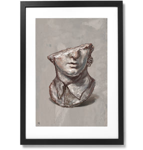 Framed Fragmentary Colossal Head of a Youth Print, 16" X 24"