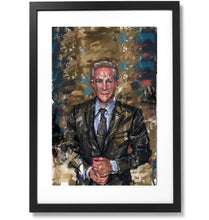 Load image into Gallery viewer, Framed Sartorial Painting No.164 David Zaritsky of The Bond Experience, 16&quot; X 24&quot;