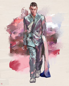 Framed Dior homme 2020 Print, 16" X 24"